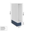 Ver imagem 3 de Balcão Porta Tempero Planejado 20cm sem Tampo Arizona CabeCasa MadeiraOriginals Azul/Branco