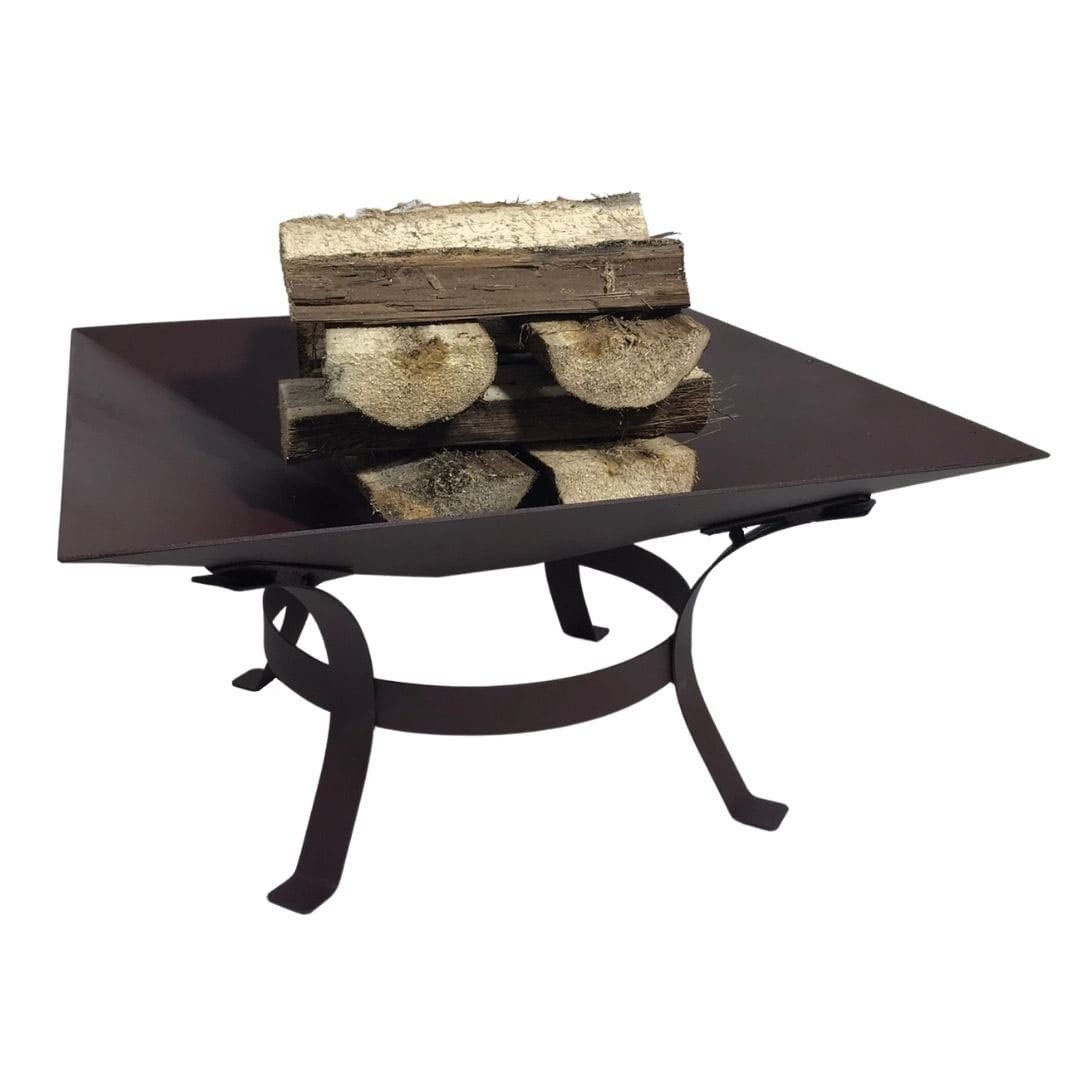 Lareira De Ferro Portátil Marrom a Lenha Para Uso Externo - 1