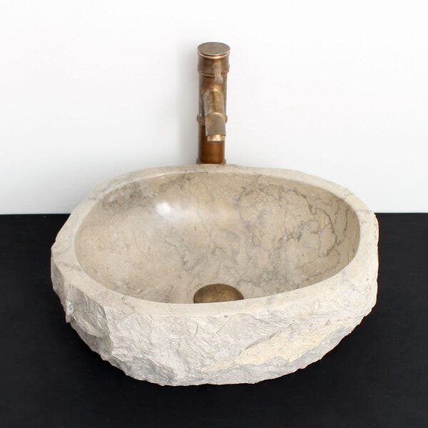 Cuba de Banheiro em Mármore Natural MSG12A 43 X 35 X 15cm - 5
