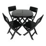 Conjunto 1 Mesa 4 Cadeira Dobrável Plástico Bar Varanda Açaí Cor:branco - 4