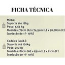 Ver imagem 2 de Conjunto 1 Mesa 4 Cadeira Dobrável Plástico Bar Varanda Açaí Cor:branco