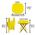 Ver imagem 3 de Conjunto 1 Mesa 4 Cadeira Dobrável Plástico Bar Varanda Açaí Cor:branco