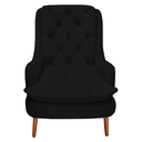 Ver imagem 4 de Kit Amamentação Poltrona, Puff e Almofada Suede Preto Dominic Decor Lille