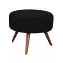 Ver imagem 5 de Kit Amamentação Poltrona, Puff e Almofada Suede Preto Dominic Decor Lille