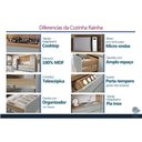 Ver imagem 7 de Cozinha Completa Rainha CZ435 6 Portas 5 Gavetas MDF Branca e Nature Nesher Móveis