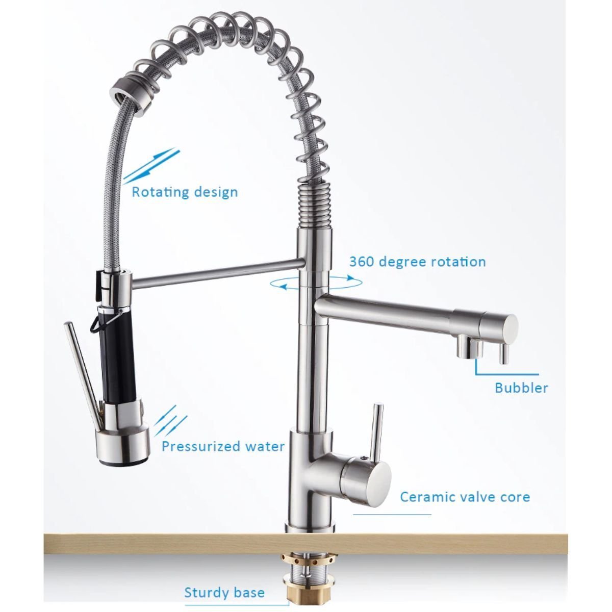 TORNEIRA BANCADA GOURMET MISTURADOR MONOCOMANDO BRILHOSA - T2CM11 - 1