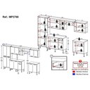 Ver imagem 3 de Armário Cozinha Modulada Completa 298cm Pequim Top Multimóveis Mp3768 Preto