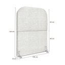 Ver imagem 3 de Cabeceira Cama Box Solteiro 100 Cm Estofada Revestida em Bouclé Orgânica