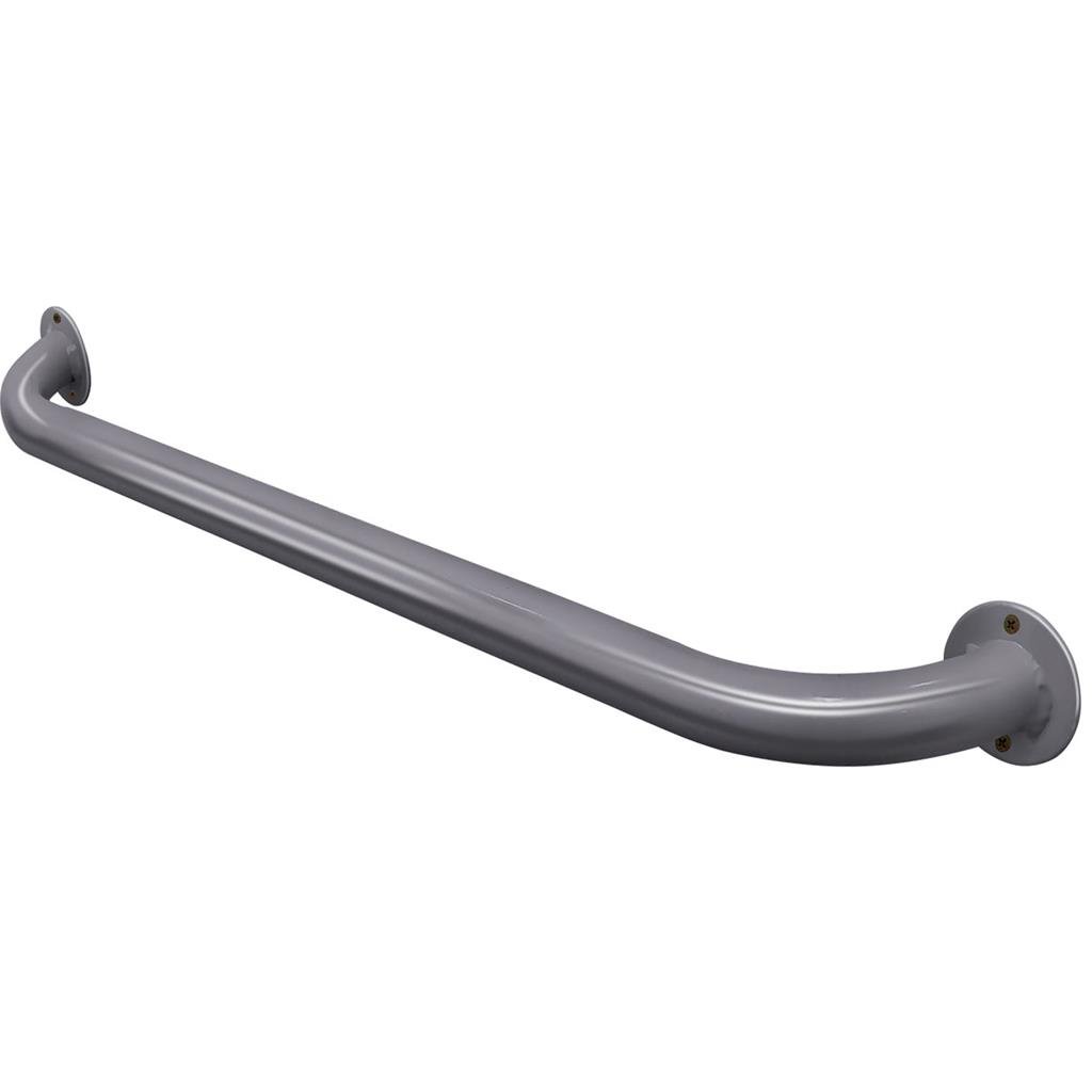 Kit 02 Alças Barras de Apoio para Banheiro Auxilio Idoso Deficiente em Aço Mali 40cm - Prata - 5