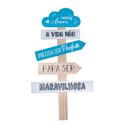 Ver imagem 1 de Placa Madeira Frase Vida Não Precisa Ser Perfeita ..