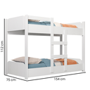 Ver imagem 7 de Beliche Flora Infantil com 2 Colchões 1,50 Cor Branco