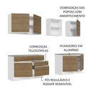 Ver imagem 5 de Armário de Cozinha Completa 240cm Branco/Rustic Glamy Madesa 06