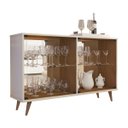 Ver imagem 1 de Cristaleira Espelhada Horizontal Jb 4011 Off White com Caramelo
