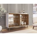 Ver imagem 2 de Cristaleira Espelhada Horizontal Jb 4011 Off White com Caramelo