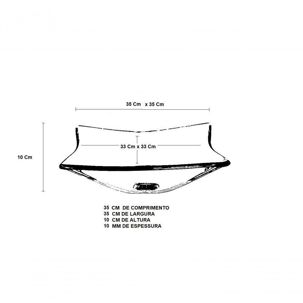 Kit Cuba de Vidro Quadrada com Tampo e Suporte Preto - 3