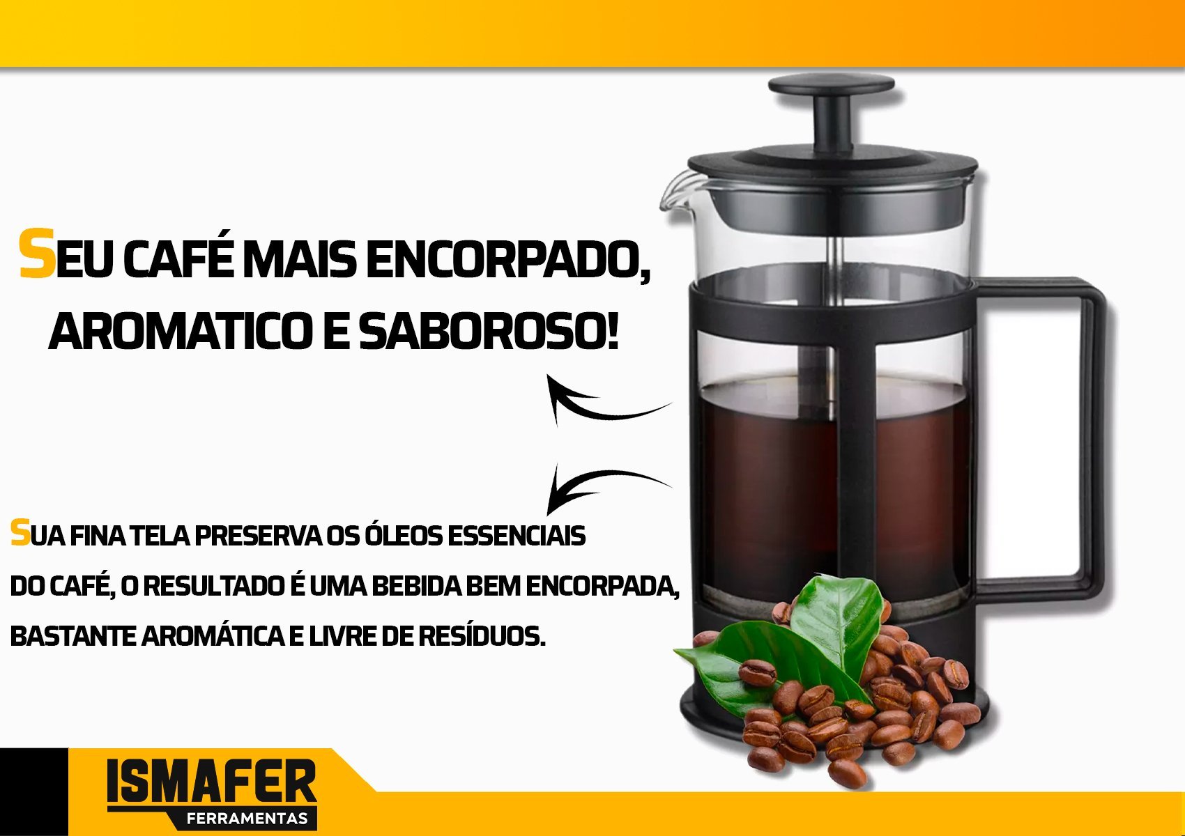 Cafeteira Prensa Francesa Café Chá Capuccino Leite Cremoso - 3