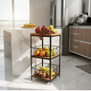 Ver imagem 1 de Fruteira de Chão 70cm – Cesto Organizador de Frutas e Legumes para Cozinha