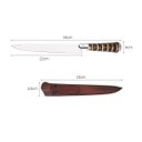 Ver imagem 4 de Faca Artesanal 9 Polegadas Aço Inox Cabo Rabo de Tatu - Wp