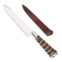 Ver imagem 1 de Faca Artesanal 9 Polegadas Aço Inox Cabo Rabo de Tatu - Wp