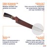 Faca Artesanal Aço Inox 9 Polegadas Cabo Chifre Bronze Trabalhado - 5