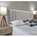 Ver imagem 1 de Cabeceira Casal 140 Cama Box Double Siena Bege Corano Painel Rbl