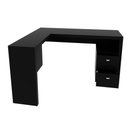 Ver imagem 6 de Mesa para Escritório de Canto 1,36x1,13m 2 Gavetas Várias Cores Me4129 Tecno Mobili - Preto