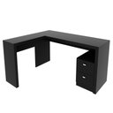 Ver imagem 5 de Mesa para Escritório de Canto 1,36x1,13m 2 Gavetas Várias Cores Me4129 Tecno Mobili - Preto