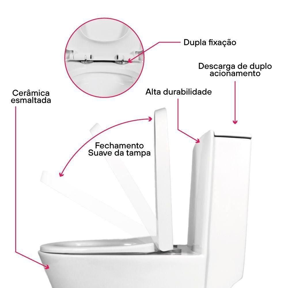 Vaso Sanitário Monobloco Kit Privada com Assento Completo Branco (gvs55mbsfb-br) - 7