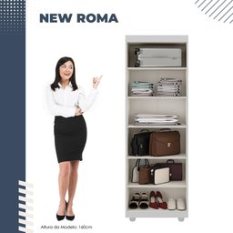 Multiuso New Roma 2 Portas 5 Prateleiras em Mdp Benetil Móveis - 4