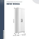 Ver imagem 3 de Multiuso New Roma 2 Portas 5 Prateleiras em Mdp Benetil Móveis