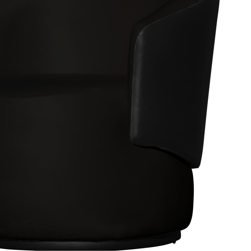 Poltrona Orgânica Veludo Preto Com Composê Preto - Vallisa Decor - 4