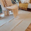 Ver imagem 1 de Tapete Artesanal Algodão Sala Quarto Slim Areia 1,50 X 2,50