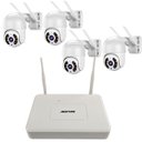 Ver imagem 1 de 4 Cameras Nvr Dvr sem Fio Wifi Microfone Alto Falante Visao Noturna Infravermelho App Celular Segura