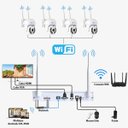 Ver imagem 5 de 4 Cameras Nvr Dvr sem Fio Wifi Microfone Alto Falante Visao Noturna Infravermelho App Celular Segura