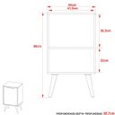 Ver imagem 4 de Gabinete para Banheiro 45 Cm com 1 Porta Retrô Branco