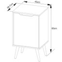 Ver imagem 3 de Gabinete para Banheiro 45 Cm com 1 Porta Retrô Branco