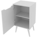 Ver imagem 2 de Gabinete para Banheiro 45 Cm com 1 Porta Retrô Branco