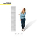 Ver imagem 3 de Kit 3 Estantes Livreiro Organizador Multiuso Janaína 5 Nichos Branco - Desk Design
