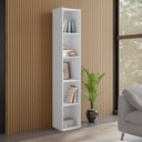 Ver imagem 2 de Kit 3 Estantes Livreiro Organizador Multiuso Janaína 5 Nichos Branco - Desk Design