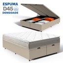 Ver imagem 3 de Cama Box Baú com Colchão de Espuma D45 Pillow Top Ortopédico Domo Queen 158cm