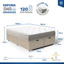 Ver imagem 4 de Cama Box Baú com Colchão de Espuma D45 Pillow Top Ortopédico Domo Queen 158cm