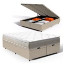 Ver imagem 7 de Cama Box Baú com Colchão de Espuma D45 Pillow Top Ortopédico Domo Queen 158cm