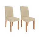 Ver imagem 1 de Cadeira para Mesa de Jantar Jogo de 2 Cadeiras Mdf Maia Cimol Cinamomo/gengibre