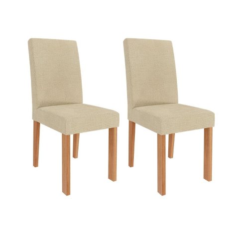 Cadeira para Mesa de Jantar Jogo de 2 Cadeiras Mdf Maia Cimol Cinamomo/gengibre