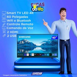Smart Tv Samsung Uhd 60 Polegadas 4k Wifi Tizen Crystal - 5