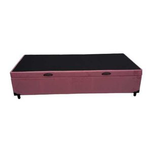 Cama Box Baú Solteiro Suede:rosê