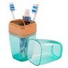 Porta Escova de Dente E Creme Dental Cobre Rosé Gold Translúcido - Verde claro - 6