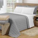 Ver imagem 1 de Cobre Leito Soft Matelado Solteiro 2 Peças:cinza