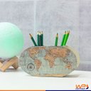 Ver imagem 3 de Porta Canetas Organizador Mapa Mundi Vintage - Wp Connect