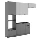 Ver imagem 2 de Cozinha Lumina Completa 260 cm X 60 cm X 240 cm Paneleiro para Forno e Micro Balcão sem Tampo 4